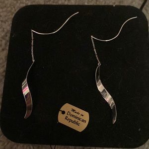 Dangling sterling silver earrings